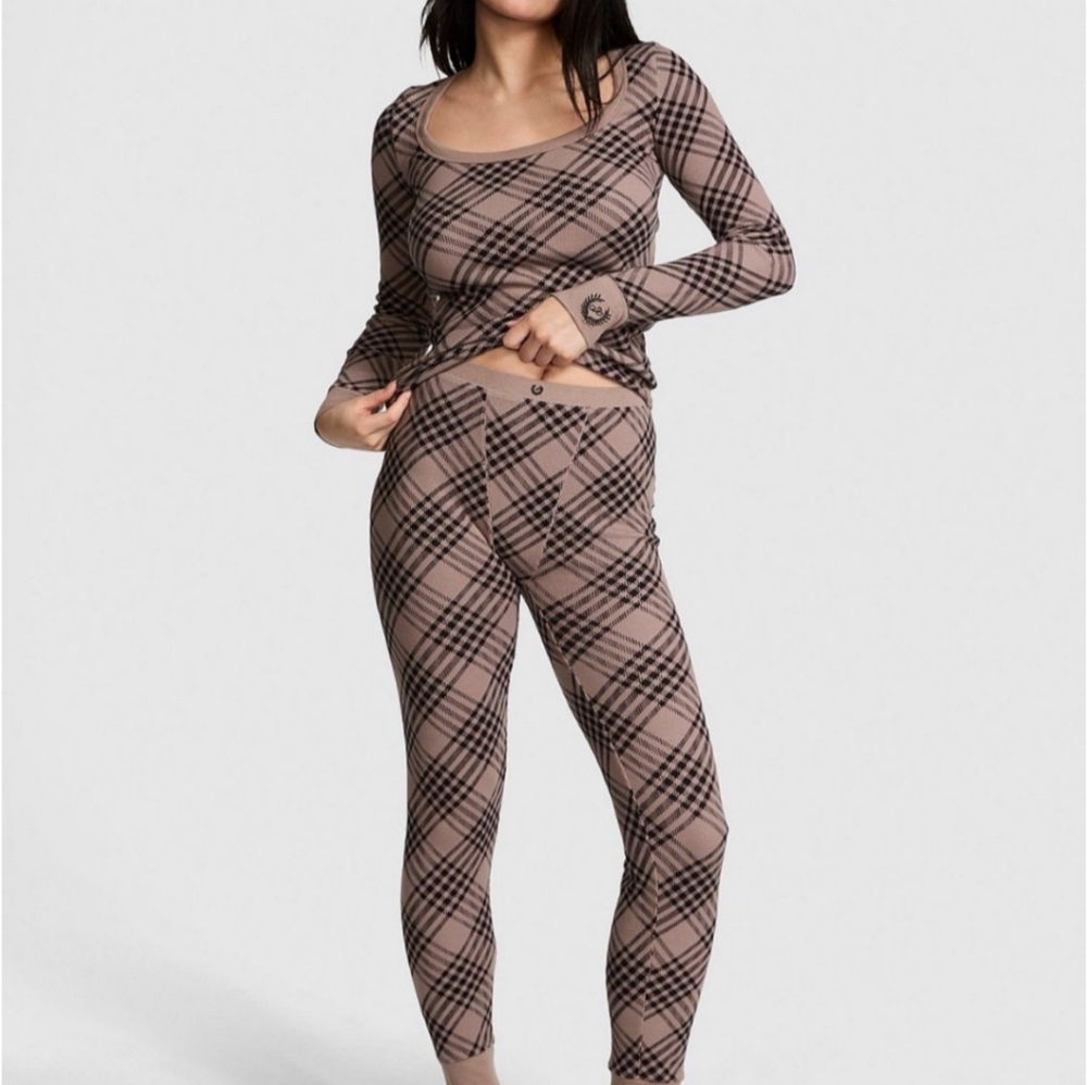 Plaid Victoria Secret PINK Thermal Pj's